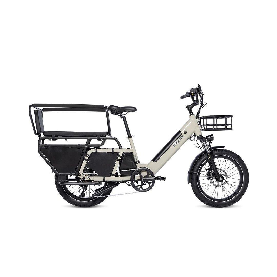 MOMA BIKES Cargobike Elétrica Compactaail, SHIMANO 7v, até 100 km, Bateria 48V15Ah
