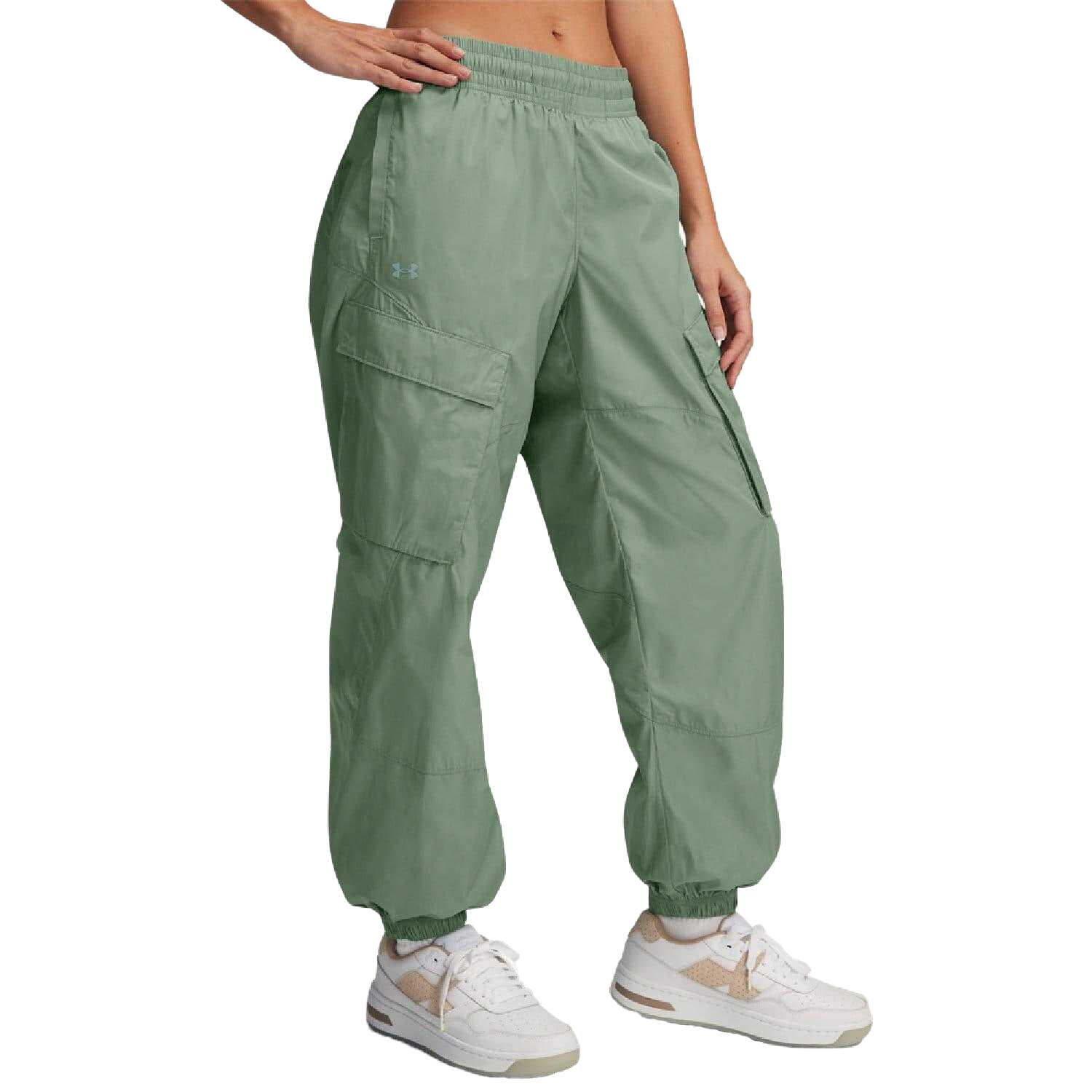 UNDER ARMOUR Unstoppable Sheen Pantaloni Cargo Tessuto Donna Under Armour Verde