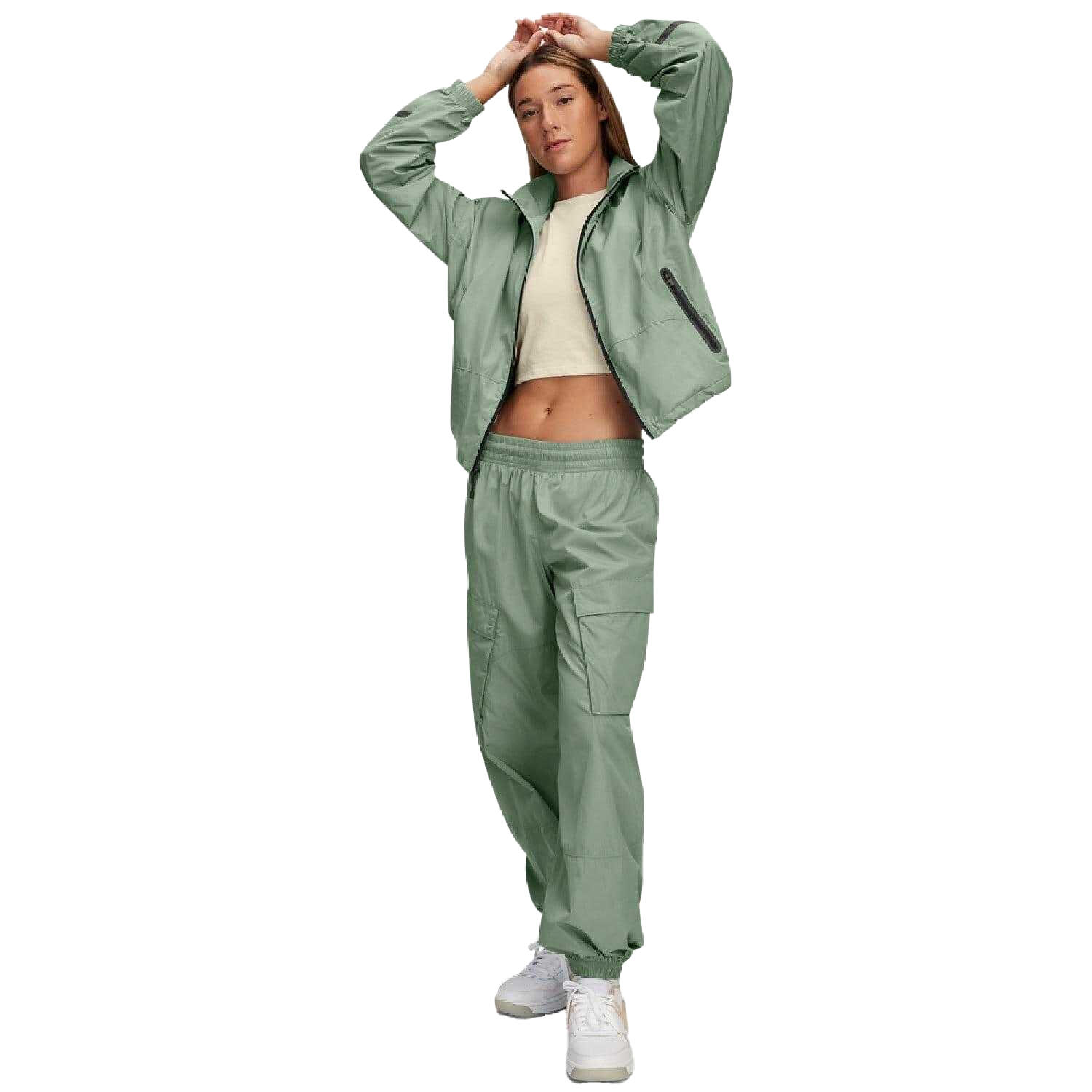 Pantaloni Cargo Tessuto Donna Under Armour Unstoppable Sheen Verde 4/4