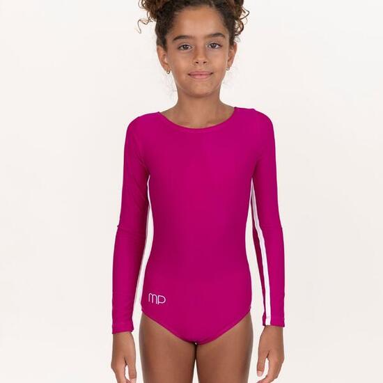 Justaucorps de Gymnastique à Manches Longues Rubis Fille