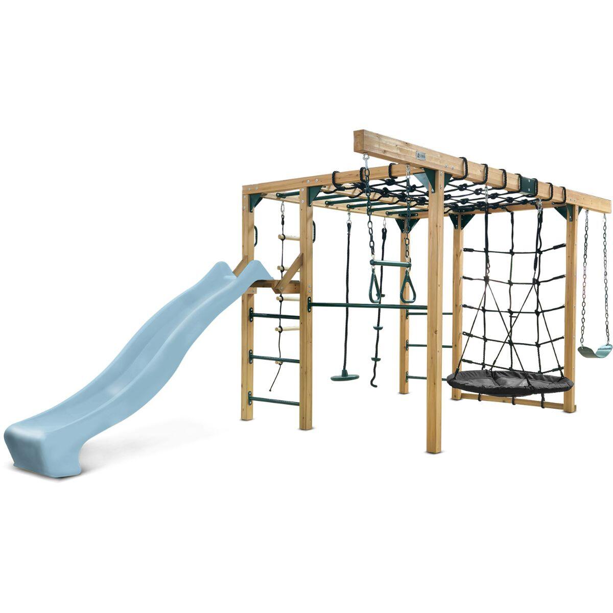 Lifespan Kids Orangutan Monkey Bars Jungle Gym Climbing Frame with 2.2m Slide