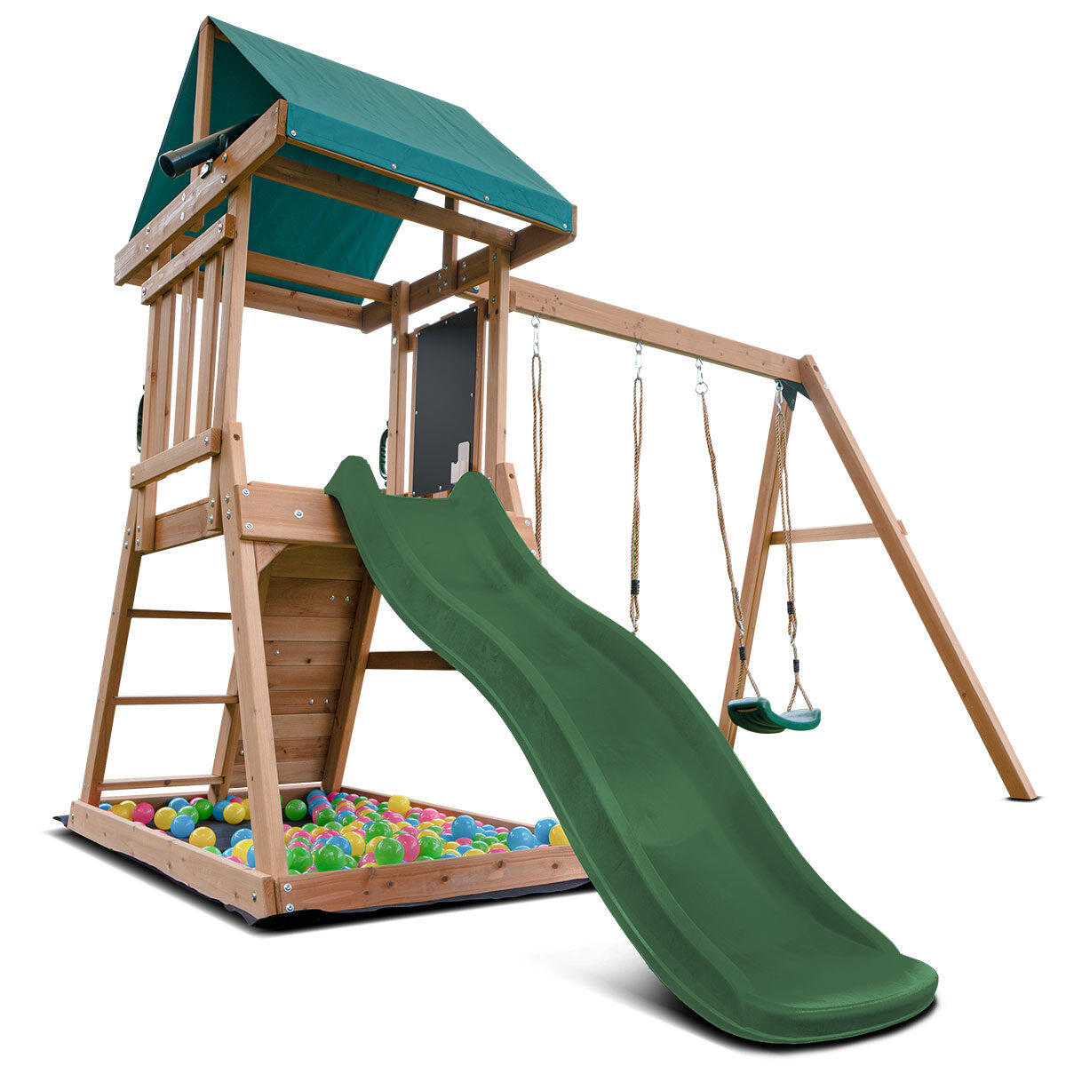 Lifespan Kids Greenvale Swing Set and Play Centre with 1.8m Slide