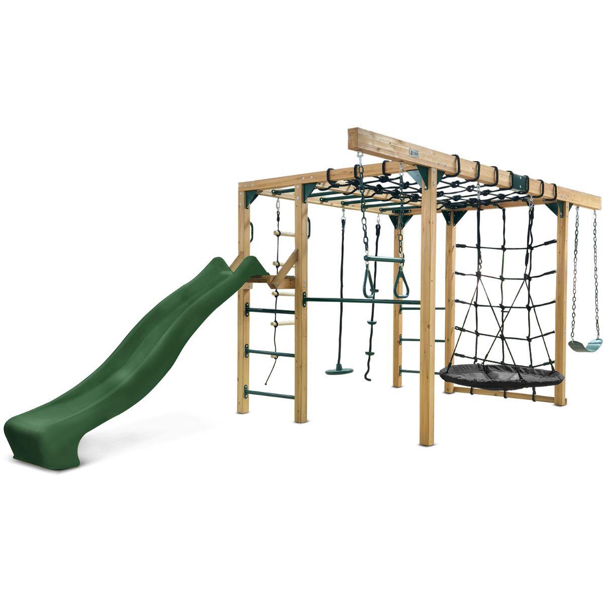 Lifespan Kids Orangutan Monkey Bars Jungle Gym Climbing Frame with 2.2m Slide