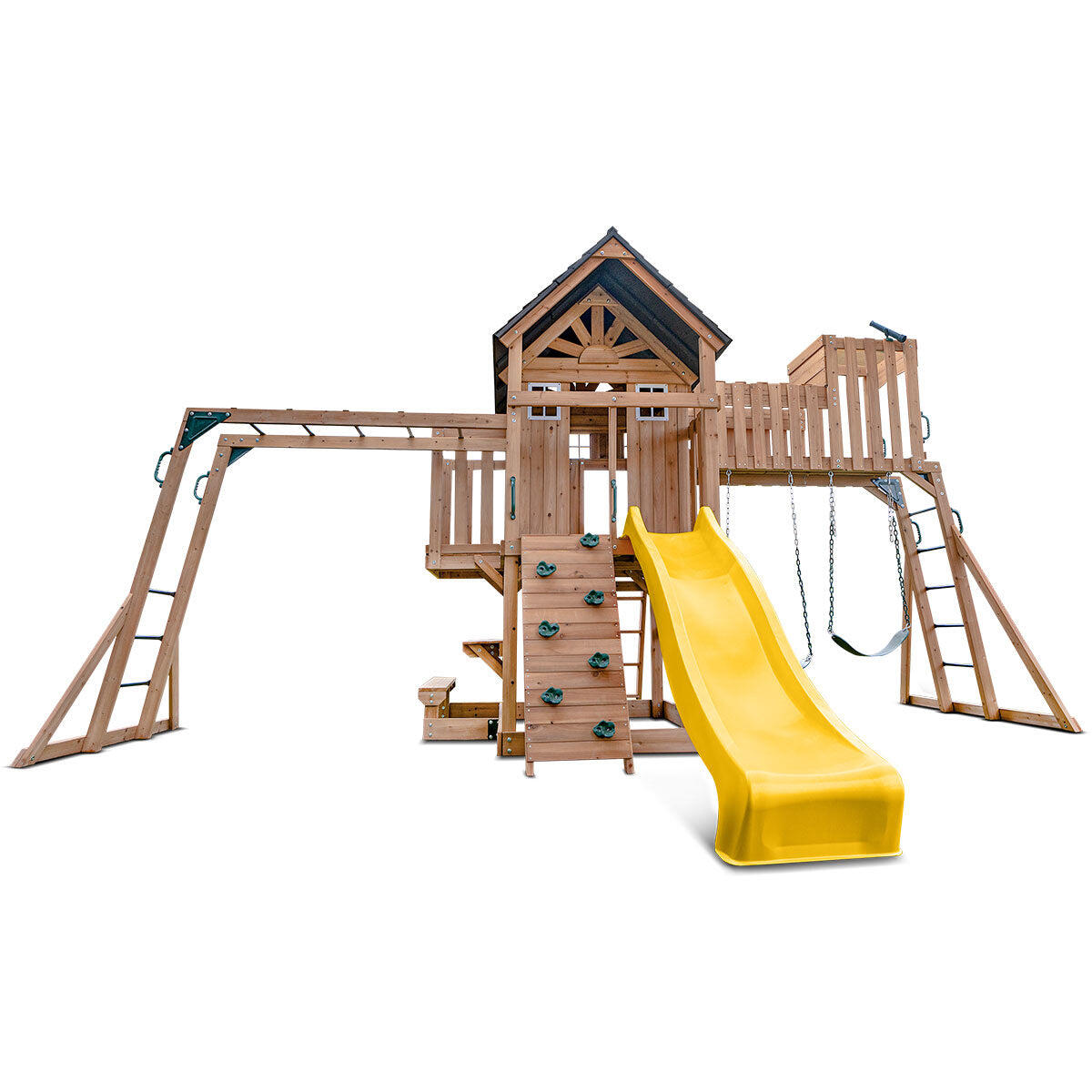 Lifespan Kids Kensington Swing Set, Monkey Bars and Play Centre with 2.2m Slide