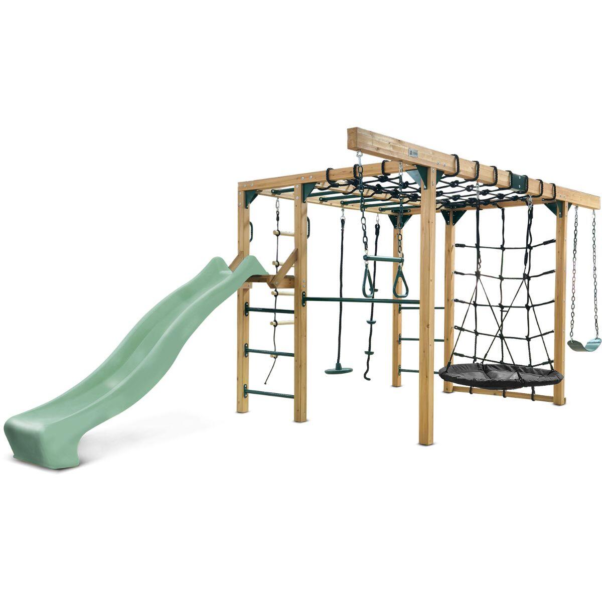 Lifespan Kids Orangutan Monkey Bars Jungle Gym Climbing Frame with 2.2m Slide