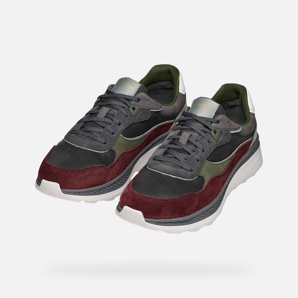 Baskets Homme U SPHERICA ACTIF X1 Anthracite/Bordeaux 4/7