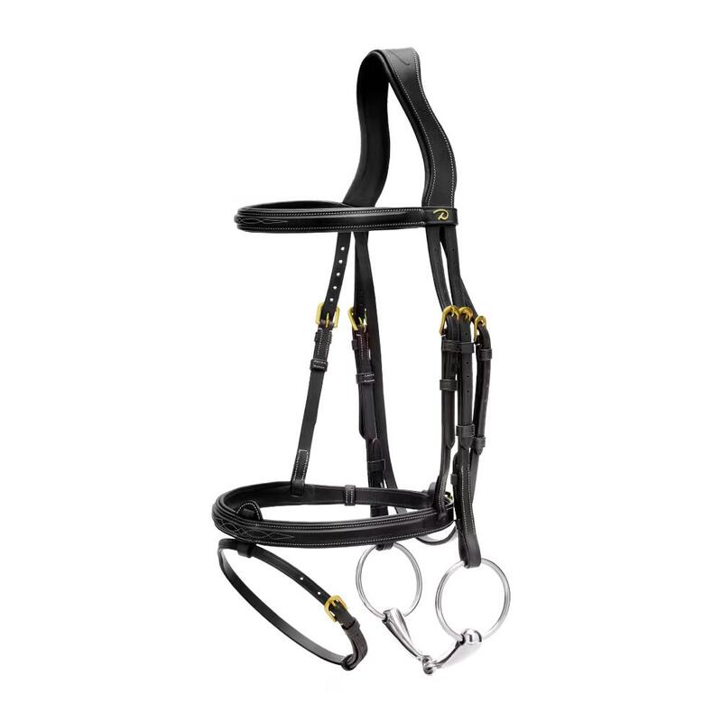Dy'on Flash Noseband Hoofdstel - D Collection Zwart -
