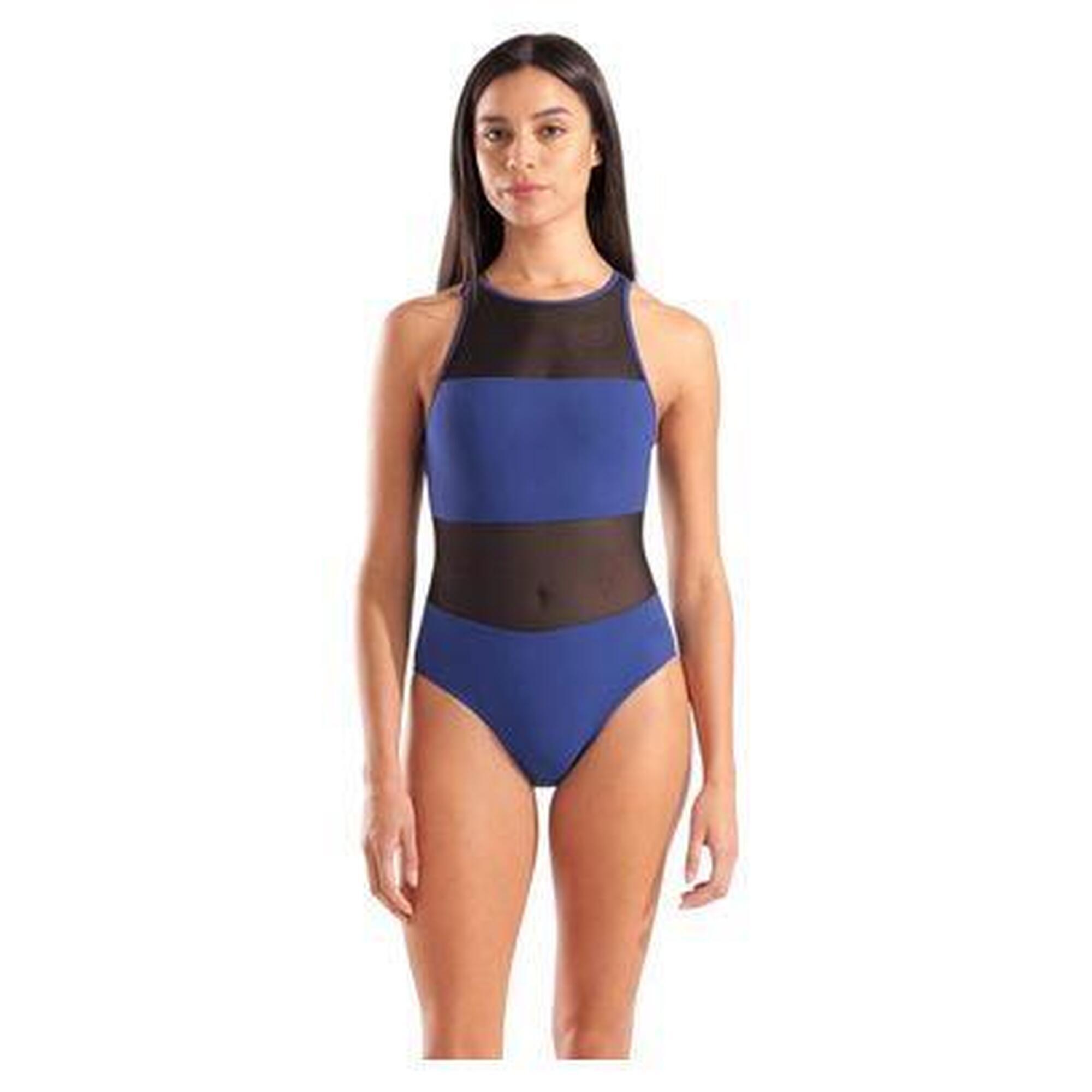 Arena - Maillot De Bain Arena Mesh Panels Dos Vent Bleu Femme - Maillot De Bain 1 Pièce - Bleu|noir - 36 Xs - Decathlon