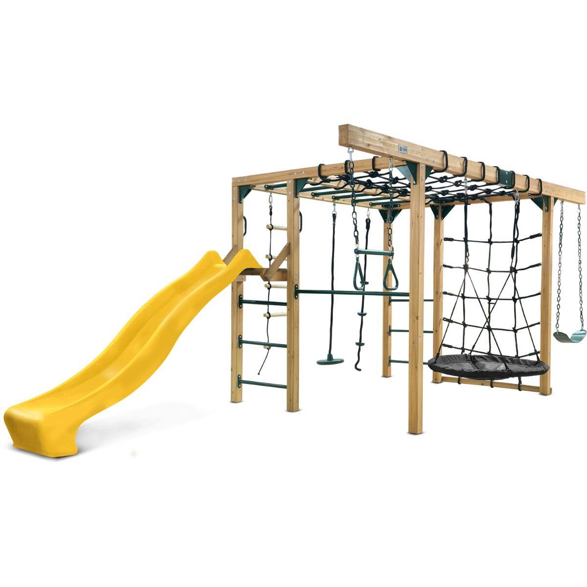 Lifespan Kids Orangutan Monkey Bars Jungle Gym Climbing Frame with 2.2m Slide