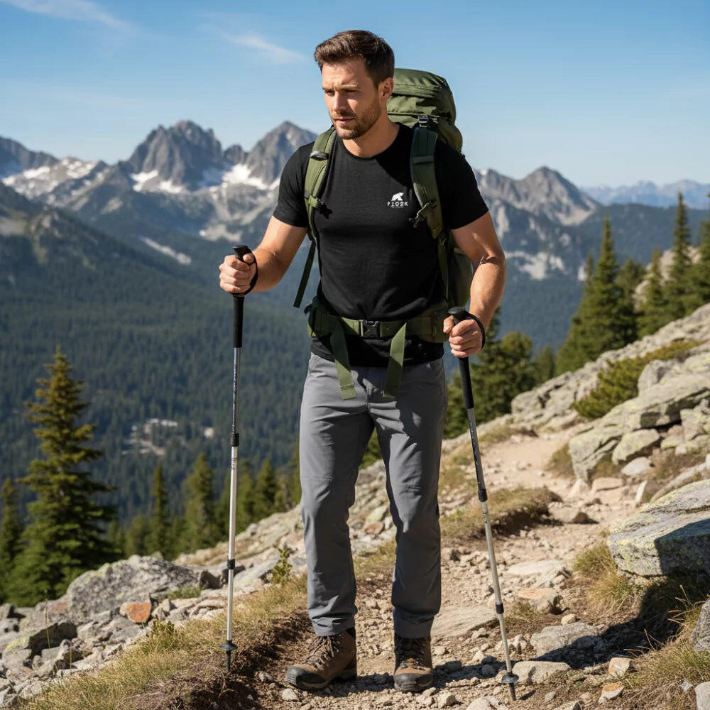 Trekking-T-Shirt aus Merinowolle für Männer 3/8