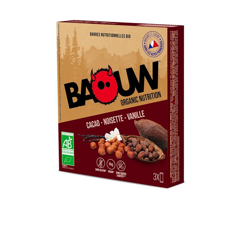 Etui x3 Barres nutritionnelles fruitées Cacao-Noisette-Vanille