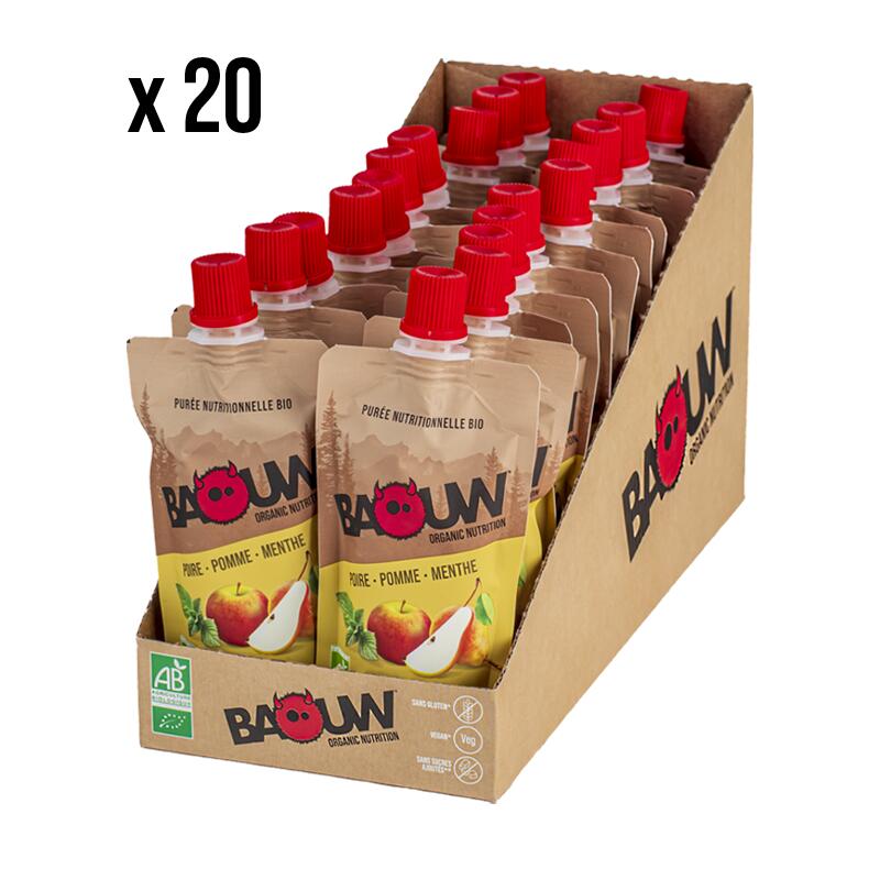 Purées nutritionnelles Poire-Pomme-Menthe Pack x20