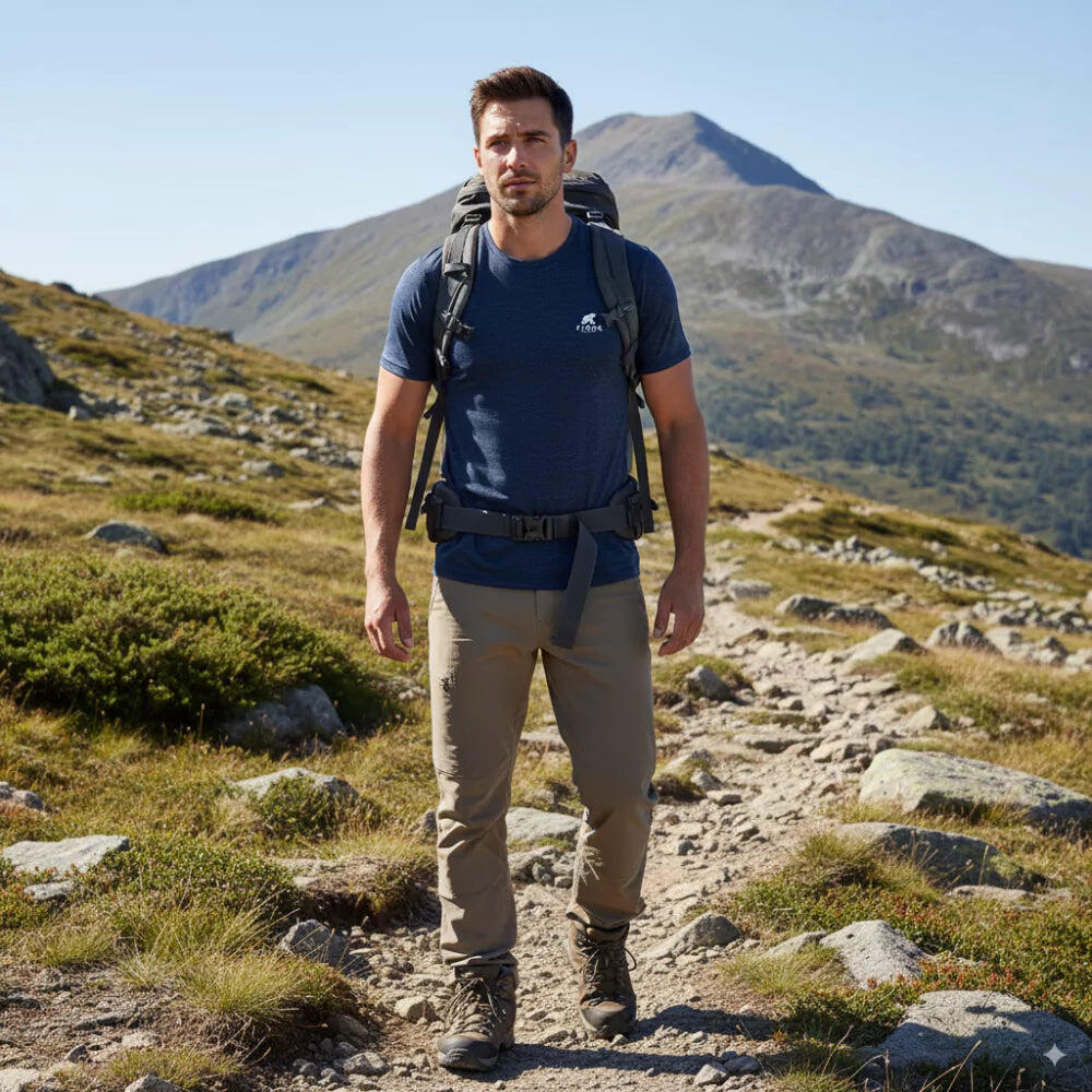 T-shirt de trekking en mérinos Homme 3/8