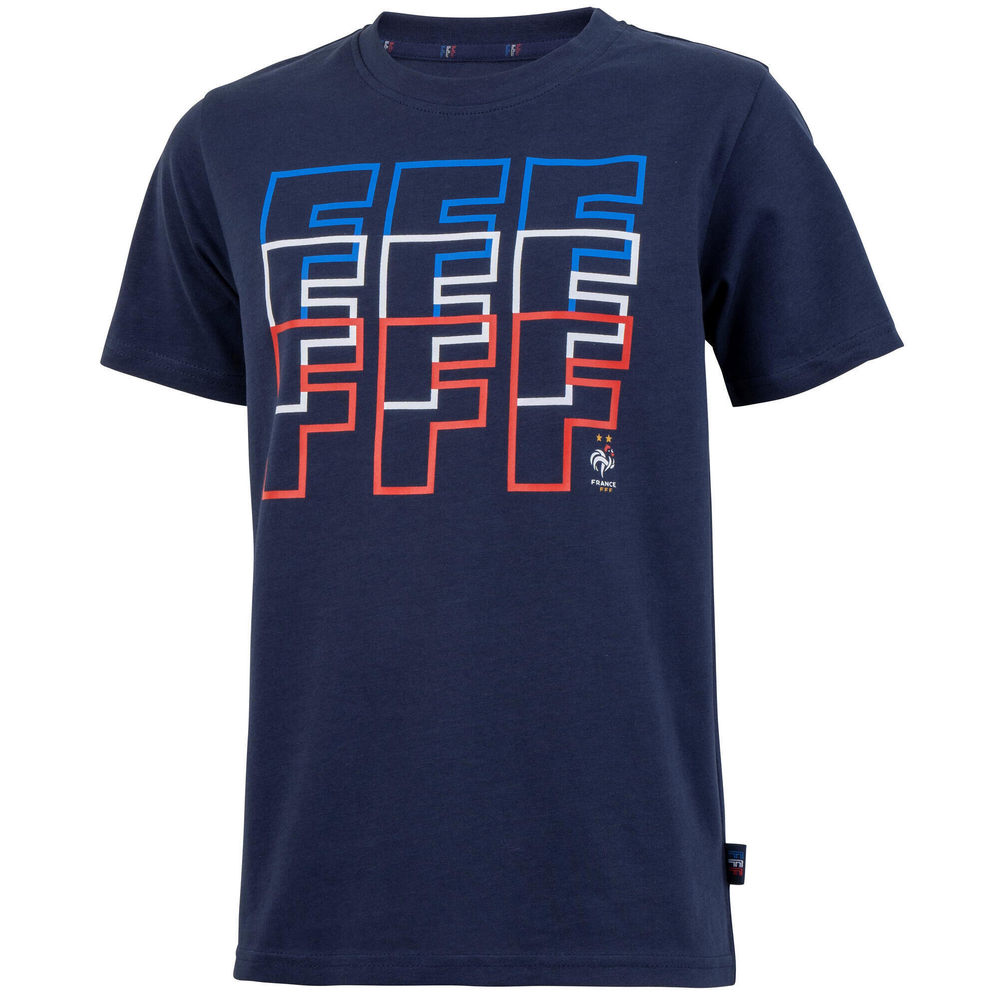 Fff - T-shirt Enfant Fff - Collection Officielle Equipe De France De Football - T-shirt Manches Courtes - Bleu - 12 À 14 Ans - Decathlon