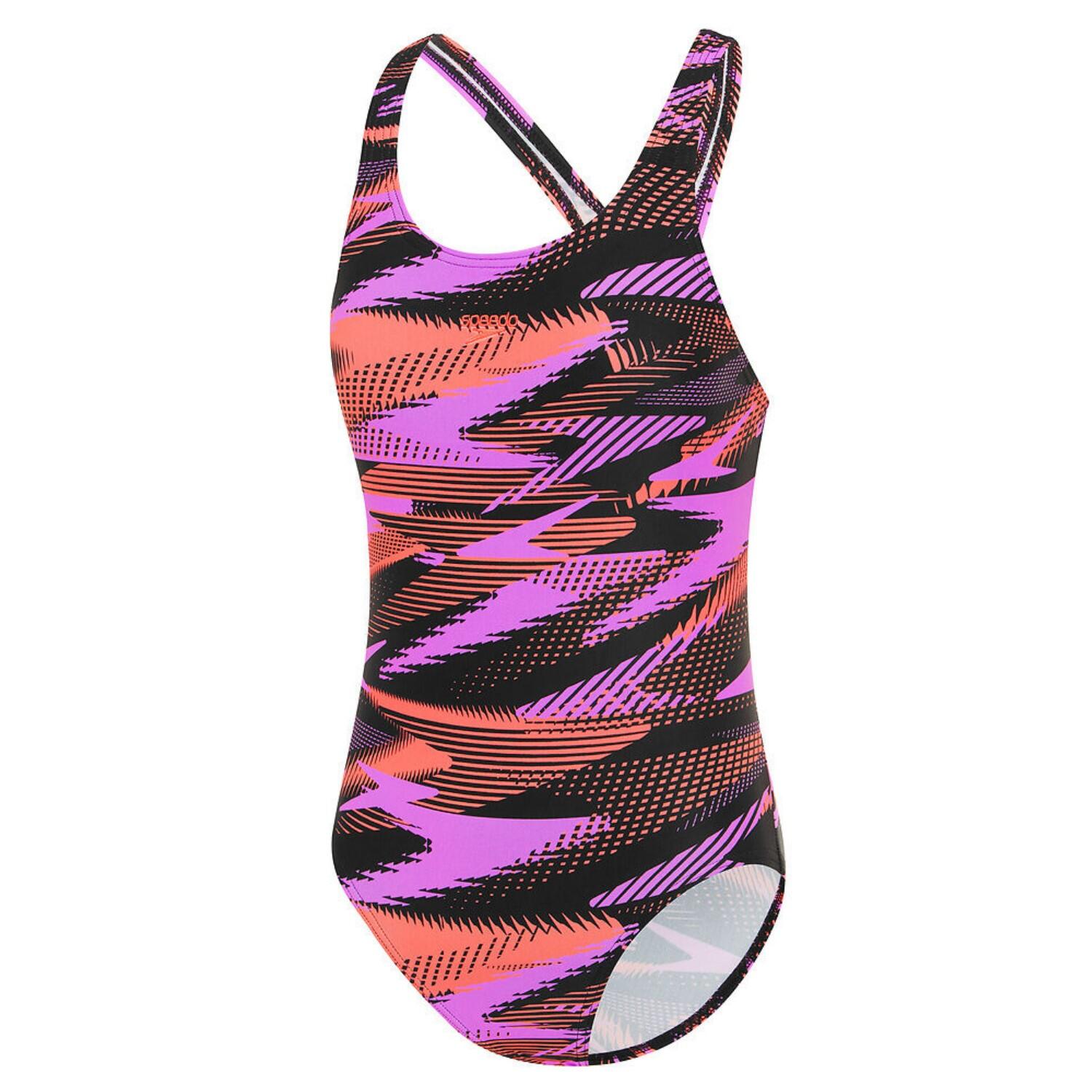 Maillot de bain fille Speedo HyperBoom Allover Medalist Violet 1/5