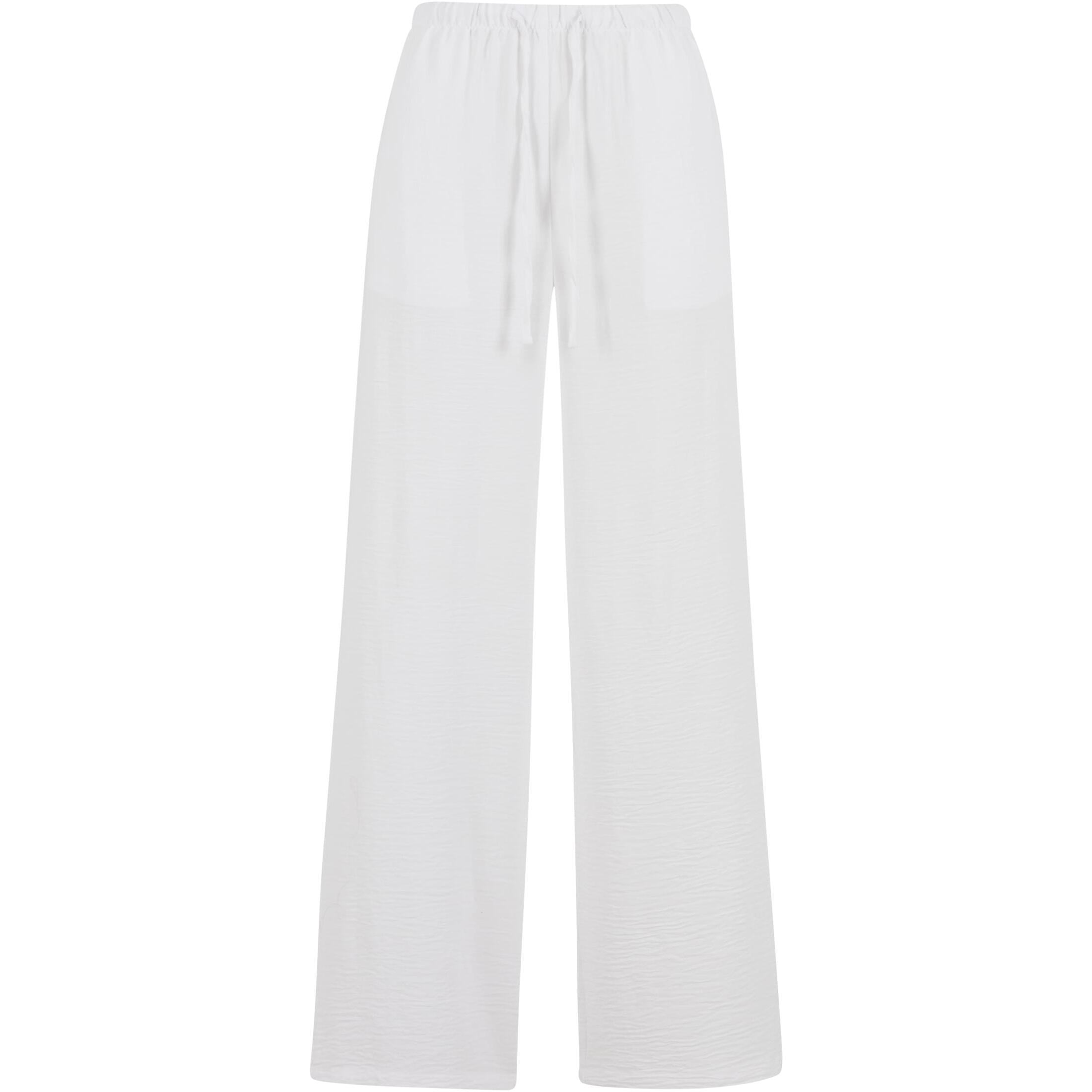 Urban Classics - Pantalon Large Femme Urban Classics Structured - Pantalons - Blanc - Decathlon