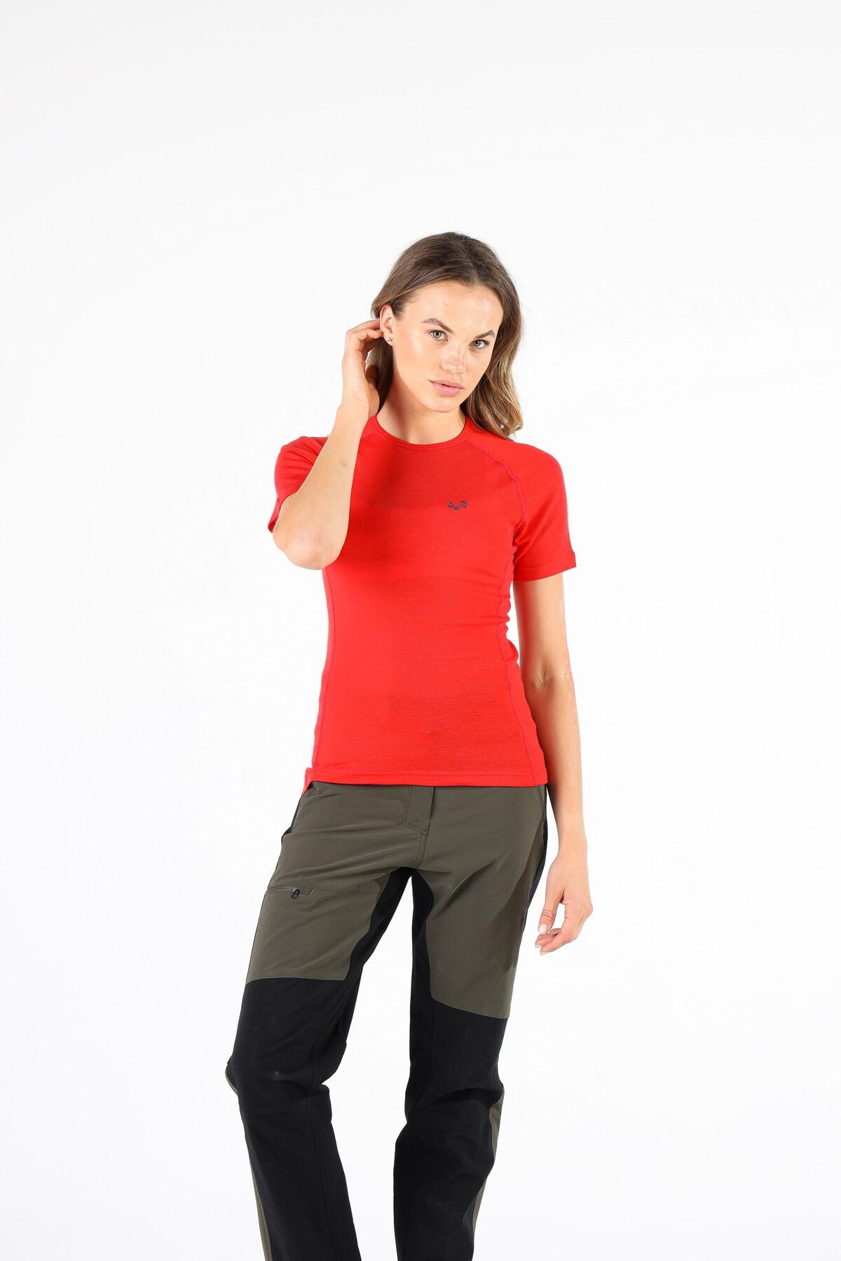 Bise - Koszulka 100% Merino (195 g/m²) XL, Czerwony 4/6