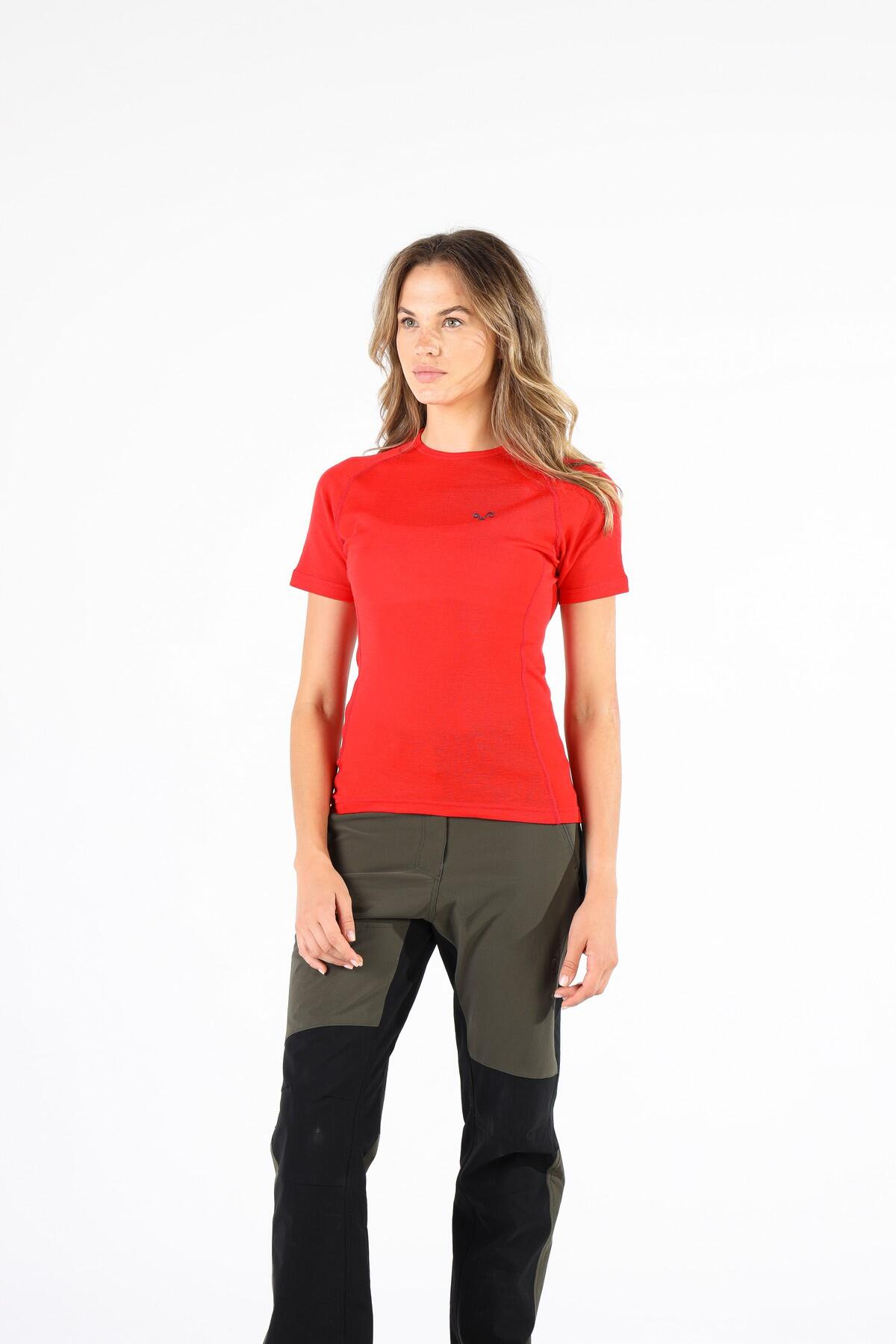 Bise - Koszulka 100% Merino (195 g/m²) XL, Czerwony 5/6