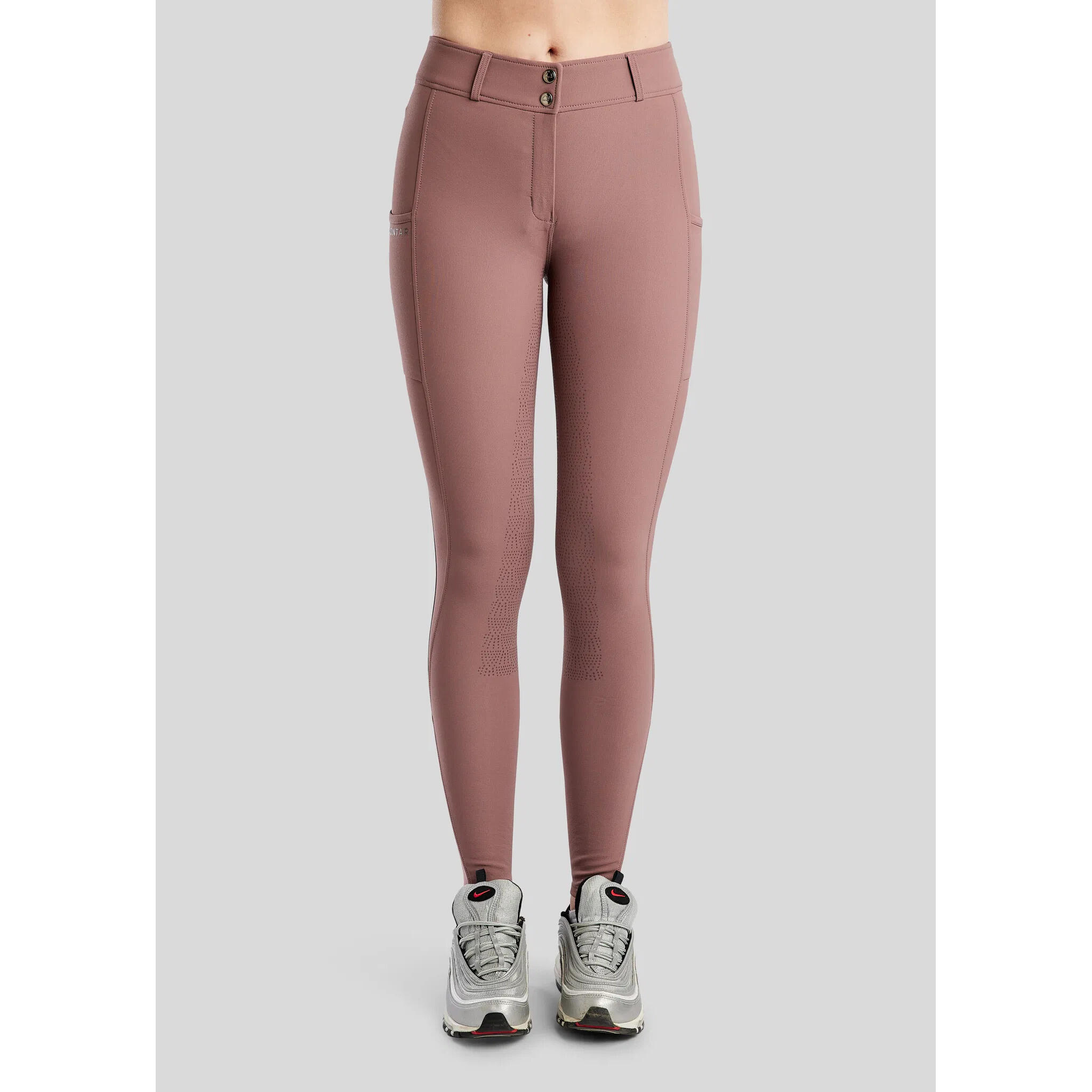 Pantaloni da equitazione full grip da donna Montar Megan 3/6