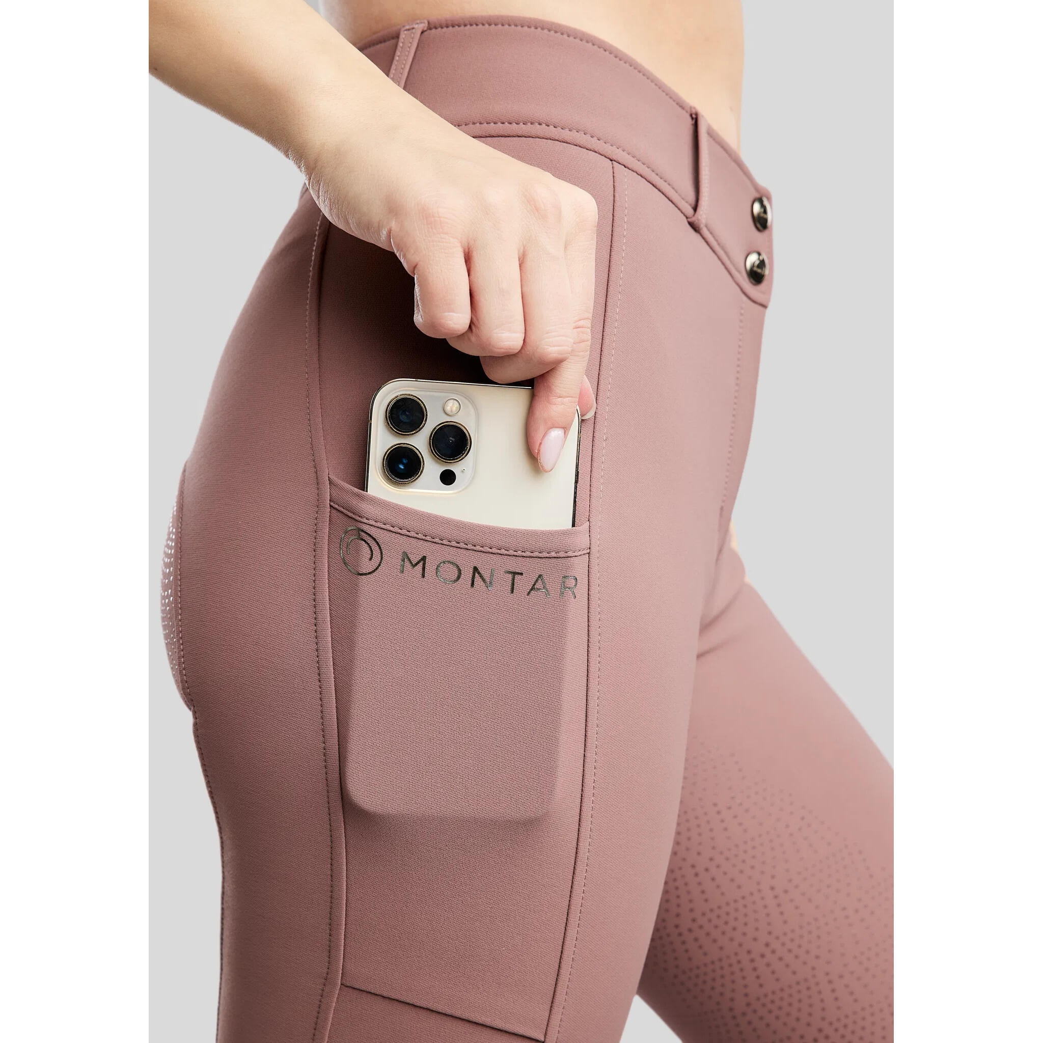 Pantaloni da equitazione full grip da donna Montar Megan 4/6