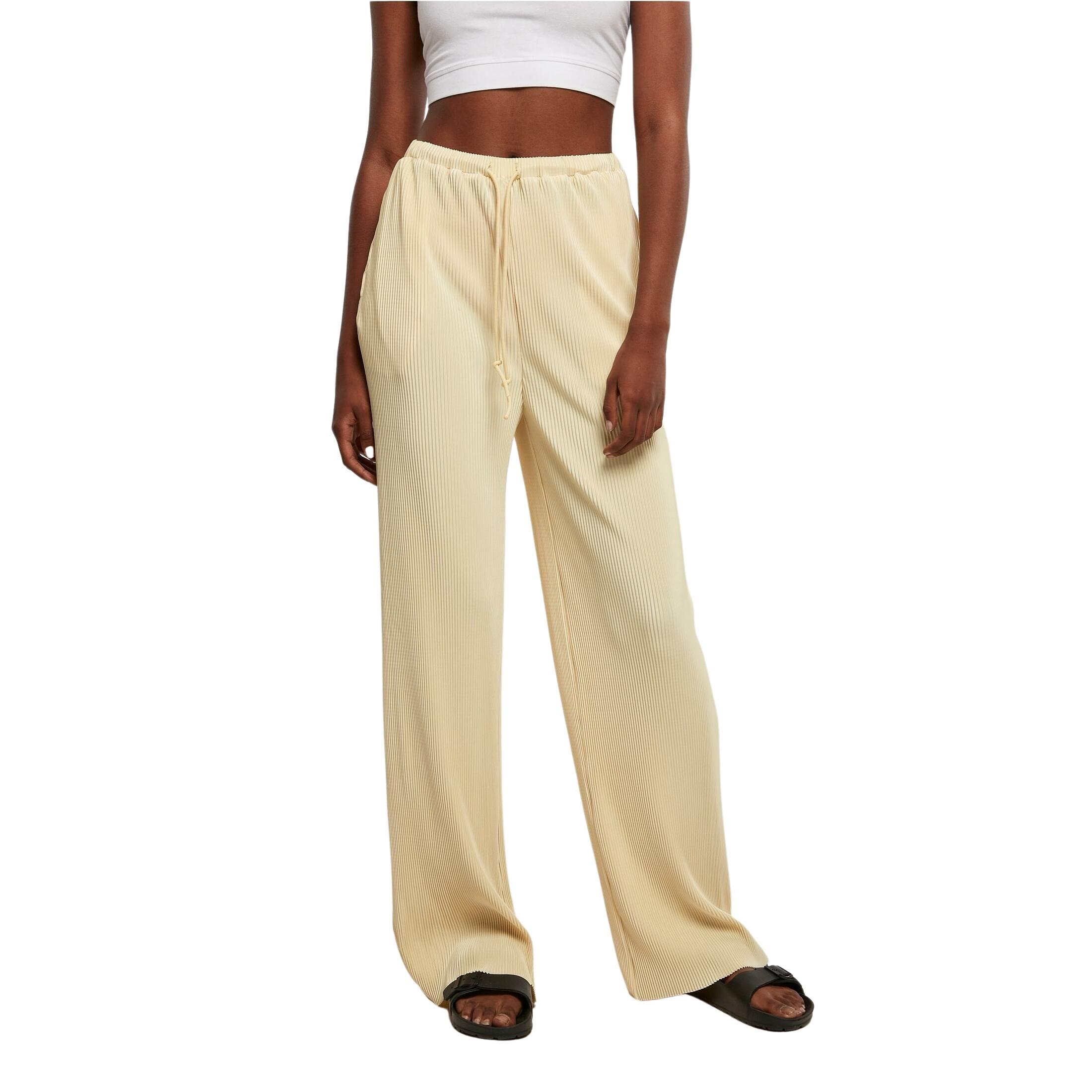 Urban Classics - Pantalon Plissé Femme Urban Classics Gt - Pantalons - Jaune - Decathlon