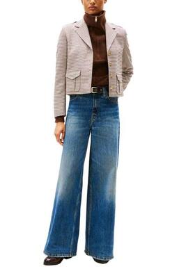 Jeans donna larghi a vita alta anni '70