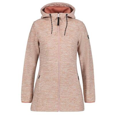 Icepeak Strickfleecejacke lang für Damen Alzey mit Kapuze