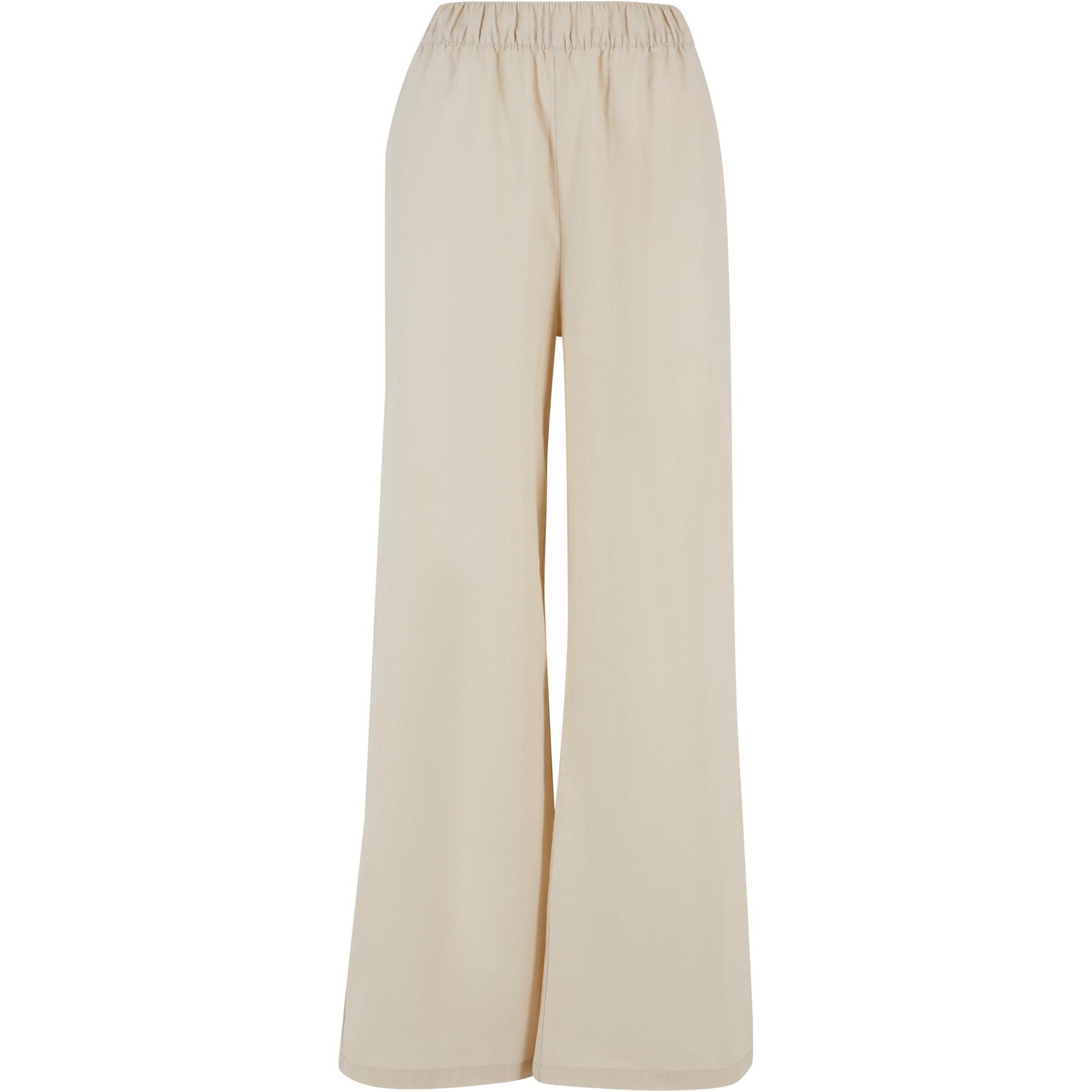 Urban Classics - Pantalon En Lin Mélange Femme Urban Classics Wide - Pantalons - Gris - Decathlon