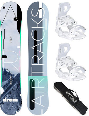 Set Snowboard Donna: Tavola Drom Rocker + Attacchi Master W M + Borsa SB