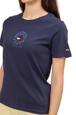 T-shirt donna con logo circolare
