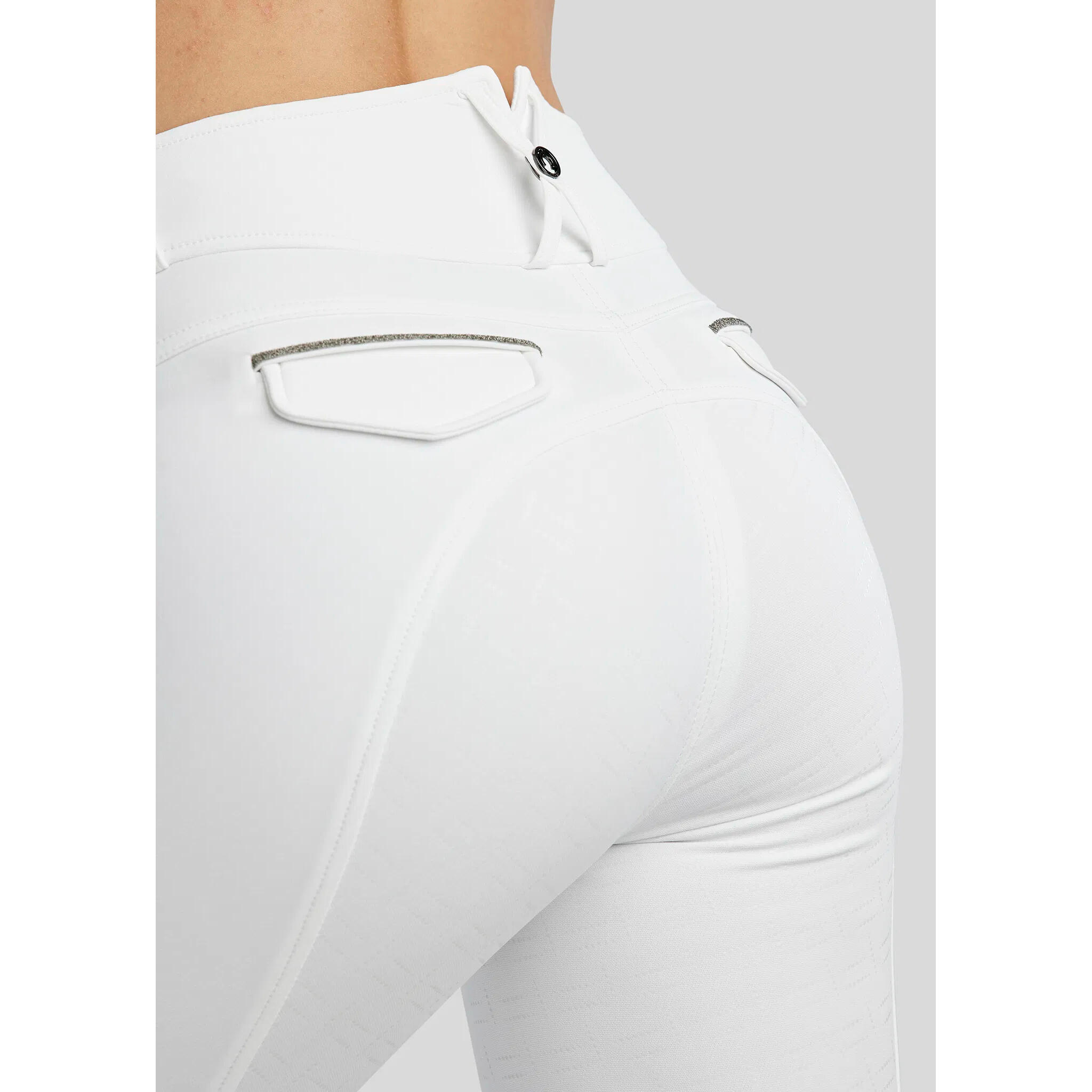 Pantaloni da equitazione full grip da donna Montar Gloria Caviar Tape 5/5
