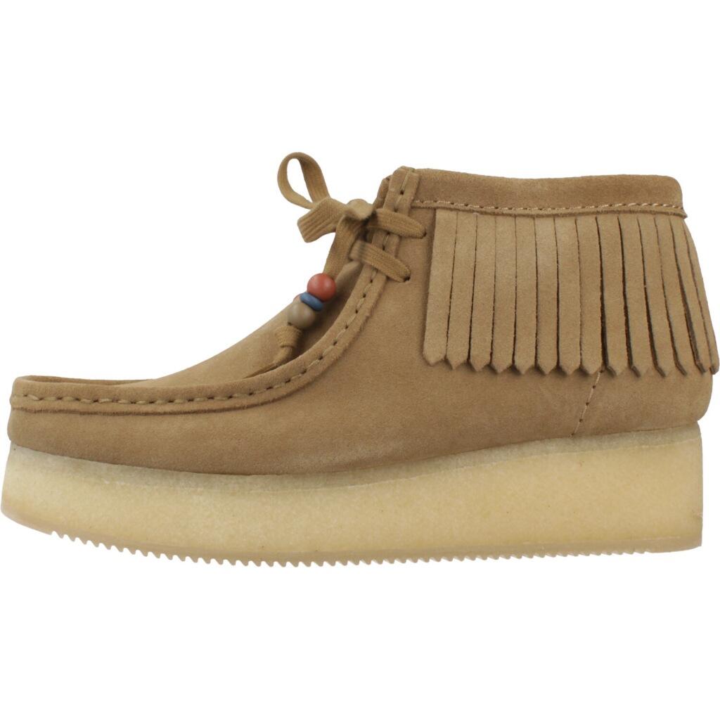 Clarks Originals Modelo Wbwedge Fringe Cor Castanho Claro 2/5