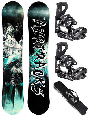Heren snowboardset under zero rocker wide + snowboardbinding master pro + sb tas