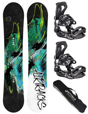 Heren snowboardset: board stronger rocker wide+ binding master l + sb tas