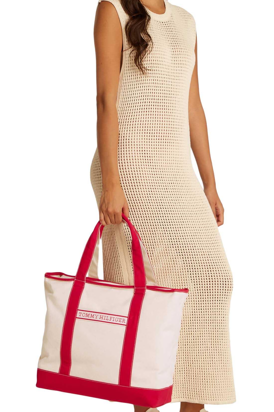 TOMMY HILFIGER Borsa da spiaggia in tela