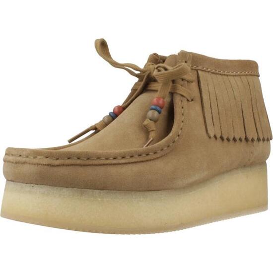 Clarks Originals Modell Wbwedge Fringe Farbe Hellbraun