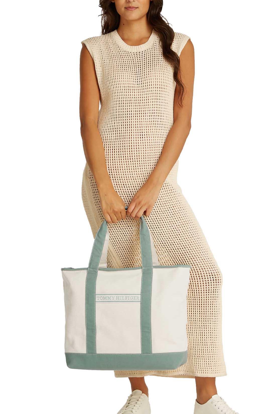 TOMMY HILFIGER Borsa da spiaggia in tela