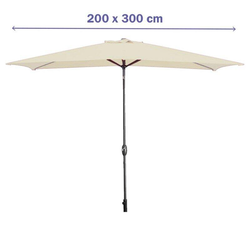 Sombrilla Marbueno Acero 200x300 cm Beige para Jardín 4/4
