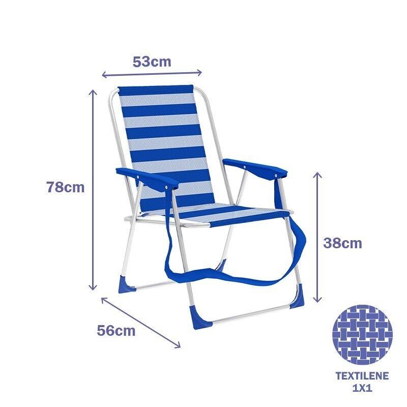 Silla Plegable Marbueno Azul 3/4