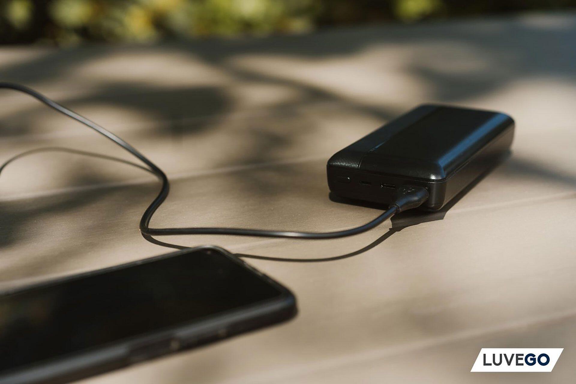 Powerbank 20.000 mAh - Nood Batterij - USB-C en USB - Zwart 3/7