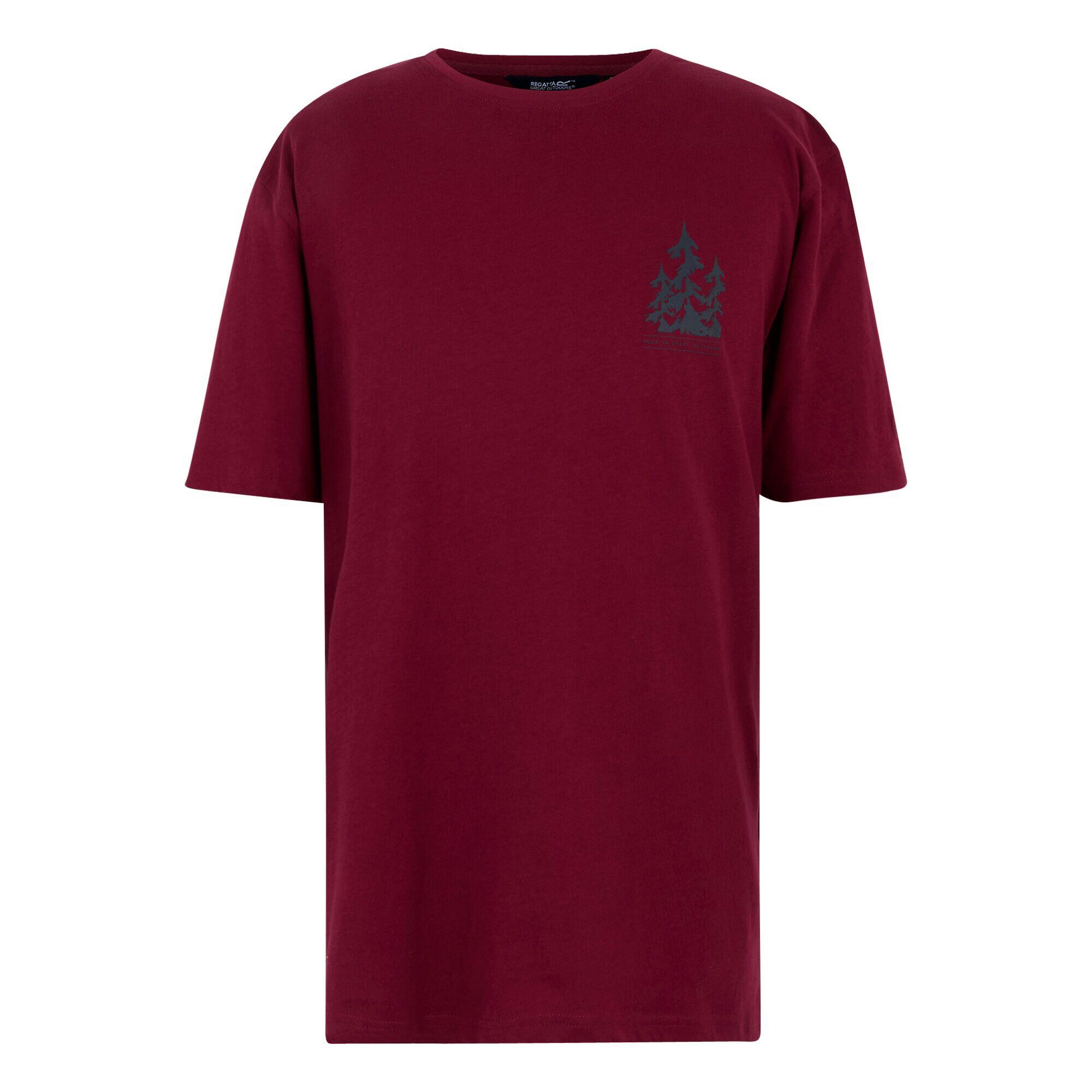 REGATTA Mens Cline IX Tree TShirt (Dark Maroon)