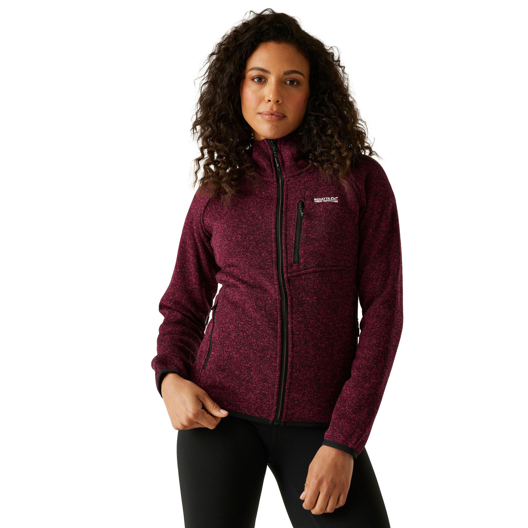 Womens/Ladies Newhill Hooded Fleece Jacket (Dark Pimento) 4/5