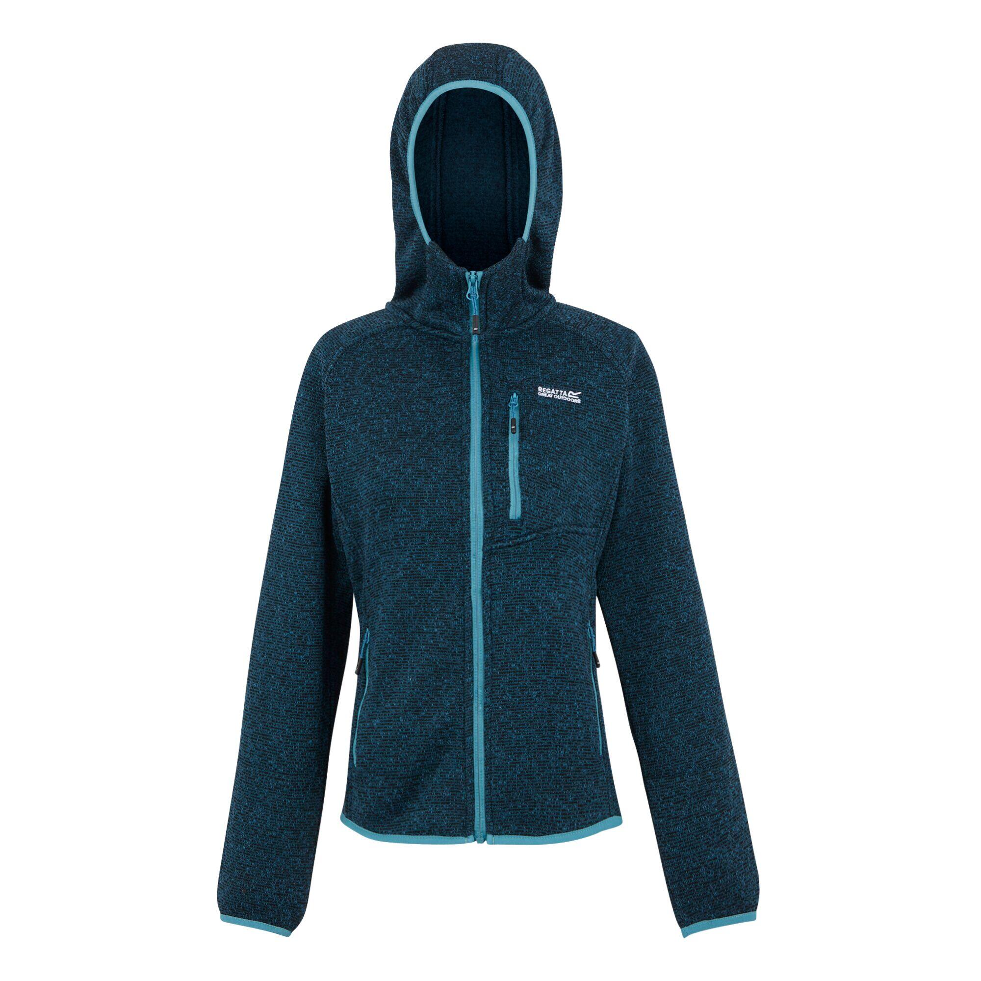 REGATTA Womens/Ladies Newhill Hooded Fleece Jacket (Moroccan Blue)
