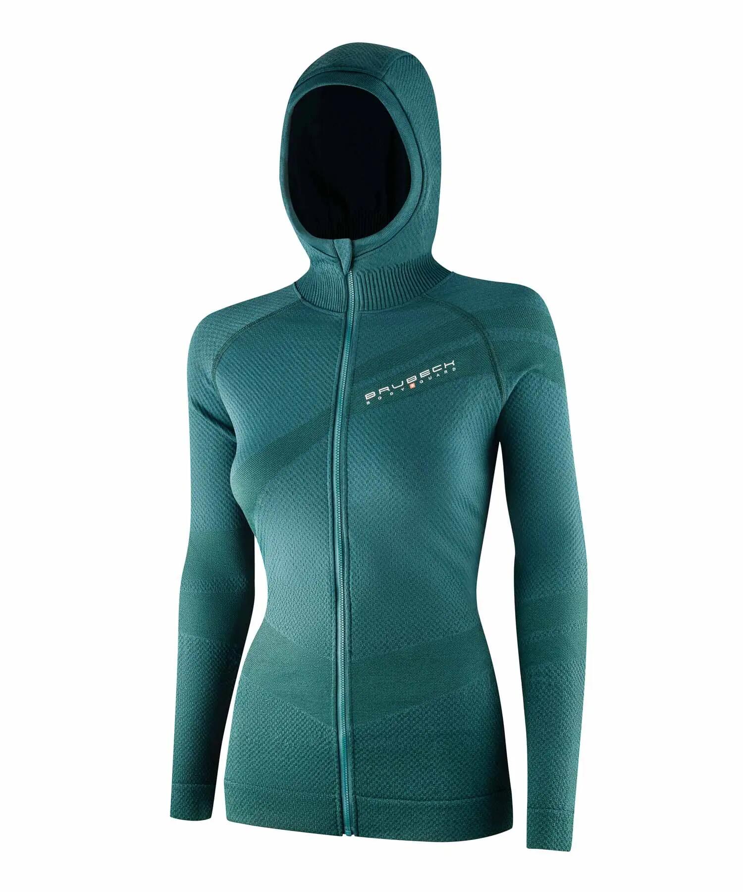 Bluza damska wełniana z kapturem Brubeck THERMO WOOL by Pustelnik 3/5