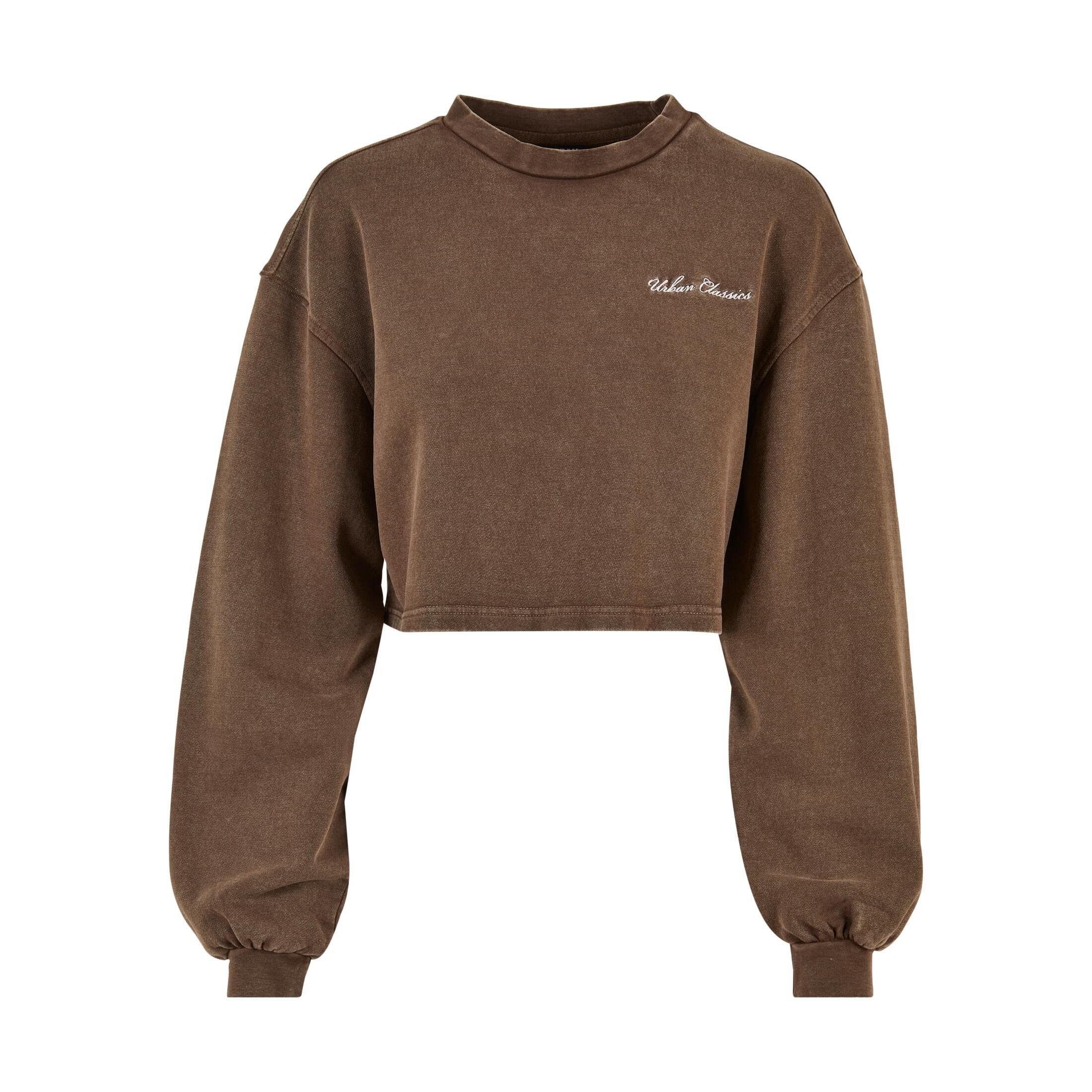 URBAN CLASSICS Sweatshirt rong collar court terry cloth with small embroideries woman Urban Cla