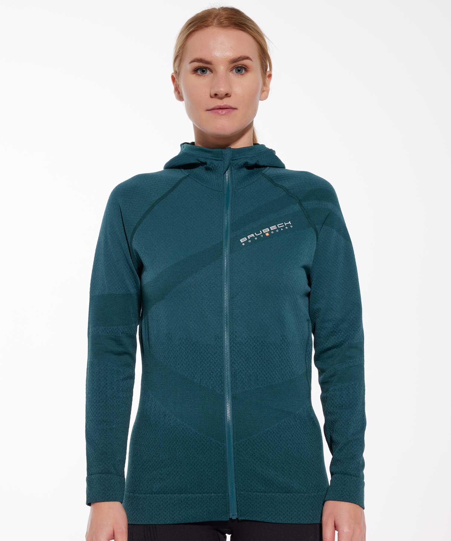 Bluza damska wełniana z kapturem Brubeck THERMO WOOL by Pustelnik