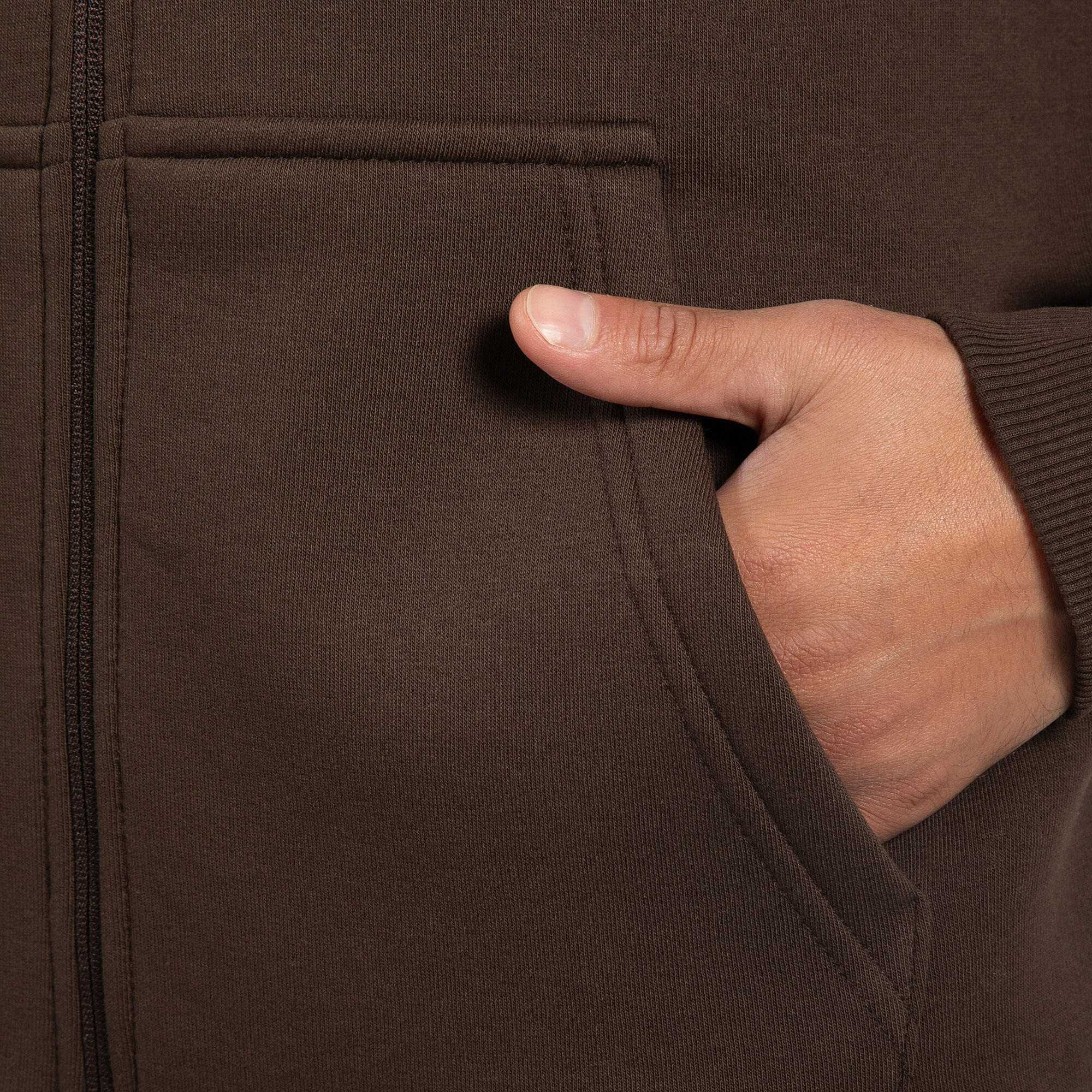 Herren Zip Hoodie Ilyas Braun 5/5