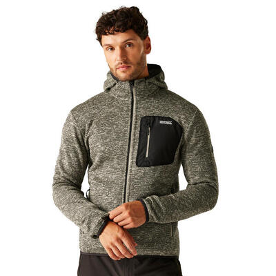 Heren newhill marl full zip fleecejack (olie groen)