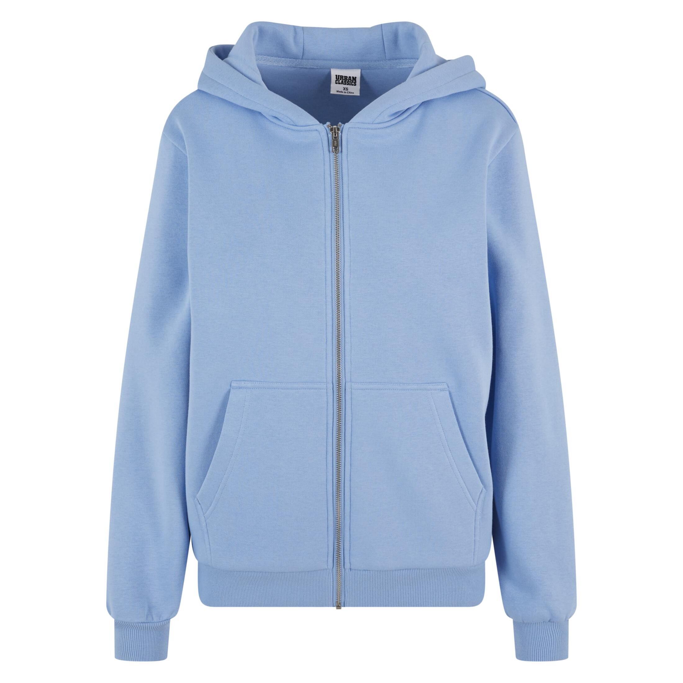 Urban Classics - Sweatshirt À Capuche Zippé Femme Urban Classics - Sweat-shirt - Bleu - Decathlon