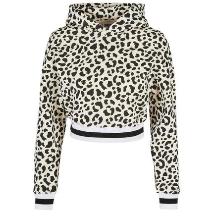 Sweat à capuche court femme Urban Classics AOP College